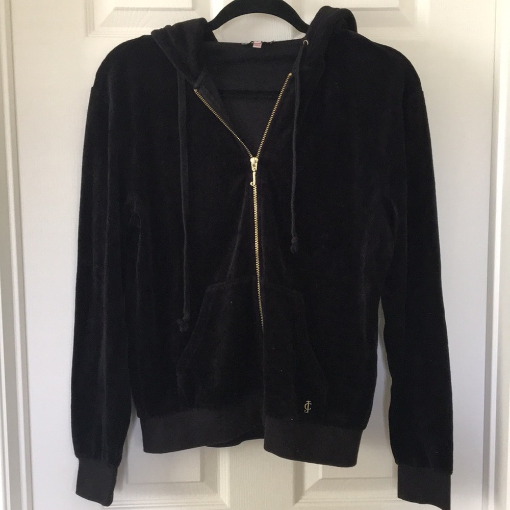 Juicy couture black sweat suit jacket